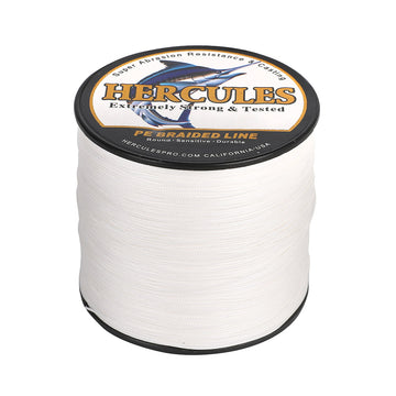 HERCULES 300M 328Yds White 10lb-420lb PE Braid Fishing Line 12 Strands HERCULES